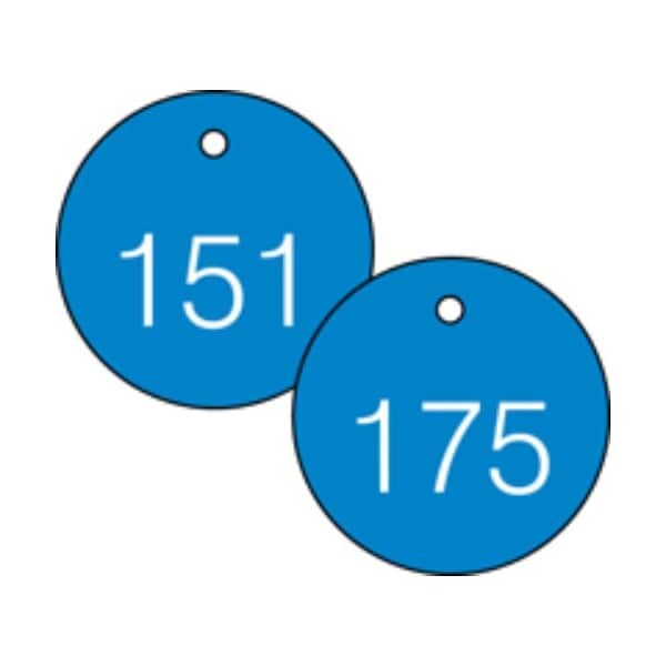 Accuform Engraved Numbered Tags, HS-Laminate, 3 in W, 25 PK TDG367BU - main